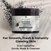 Teal & Terra Premium Activated Charcoal Scrub Mask || For Pimple/Acne, Removes Blackheads & Fresh Glowing Skin || Fighting Pollution and Lightening Skin || Paraben Free (100gm)