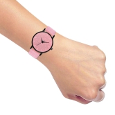 Loretta MT-328 Pink Leather Belt Slim Dial Women & Girls Watch