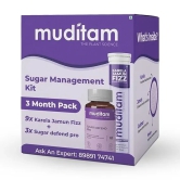 Muditam Ayurveda Sugar Management Kit Karela Jamun Fizz and Sugar Defend Pro Effervescent Tablets(Karela Jamun Juice)|Helps in High Sugar Condition|Promotes Healthy Glucose Levels| Ideal For 3 Months