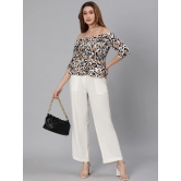 Oxolloxo Multicoloured Animal Print Off-Shoulder Bardot Top