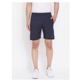 RANBOLT Navy Polyester Lycra Running Shorts - None