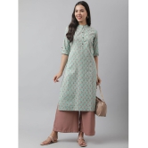 Divena - Green Cotton Womens Straight Kurti ( Pack of 1 ) - None