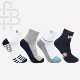 Men Cushioned Ankle Length Sports Socks -Pack Of 4