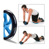 Double Wheel Ab Roller with Non-Slip Handles & Knee Mat Home Gym Abdominal Exercise Equipment Core Workouts for Men and Women (Blue) (Pack of 1) - Blue