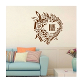 Decor Villa I Love Music PVC Wall Stickers