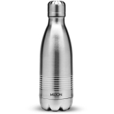 Milton Duo DLX 350 Thermosteel 24 Hours Hot and Cold Water Bottle, 350 ml, Silver - Silver