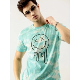 Smiley Tie Dye Green T-shirt-S / Neon Green