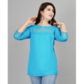 SIPET - Light Blue Rayon Womens Tunic ( Pack of 1 ) - None