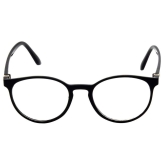 Hrinkar Trending Eyeglasses: Black Oval Optical Spectacle Frame For Men & Women |HFRM-BK-14