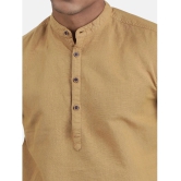 IVOC Khaki Cotton Blend Mens Shirt Style Kurta ( Pack of 1 ) - None