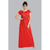 FOMTI Red Cotton Nighty - Free Size