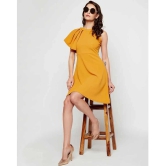 Addyvero Cotton Lycra Yellow Regular Dress - Single - L