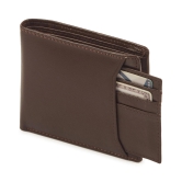 Men''s Genuine Leather Wallet - Brown-Brown / Leather