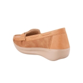 Shoetopia Tan Womens Loafers - None