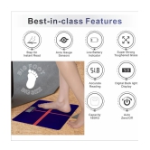 AccuSure Blue & Black Digital Bathroom Weighing Scale, LCD Panel, 6mm Tempered Glass1 Yr Warranty