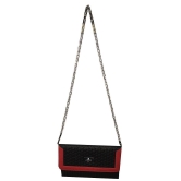 Apnav Black Designer Clutch With Sling