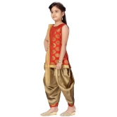 Aarika Red Silk Girls Patiala Kurta Set ( Pack of 1 ) - None