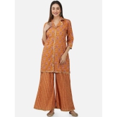 Women Floral Printed Sequinned Pure Cotton Kurta with Palazzos