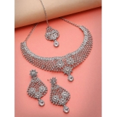 Sukkhi Silver Alloy Necklace Set ( Pack of 1 ) - Silver