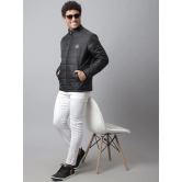 Rodamo Men Black Windcheater Open Front Jacket