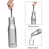 Milton Super 1000 Single Wall Stainless Steel Bottle, 1000 ml, 1 Piece, Silver | 100% Leak Proof | Office Bottle | Gym Bottle | Home | Kitchen | Hiking | Treking Bottle | Travel Bottle - Sil