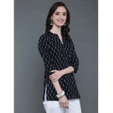 Antaran Cotton Printed A-line Womens Kurti - Black ( Pack of 1 ) - None