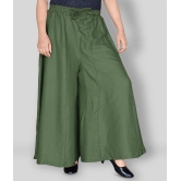 Sttoffa - Green Rayon Flared Women''s Palazzos ( Pack of 1 ) - 38