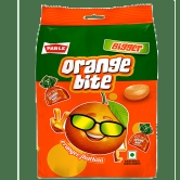 Parle Bigger Orange Bite Candy - Sugar Boiled, Sweet & Tangy, 195 G