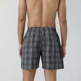 Checkmate Combed Cotton Boxer Shorts Smoke Grey XXL