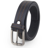 Zacharias Boys Synthetic Leather Belt for kids (Pack of 1) (kb-21_Black) (6-10 Years) - None