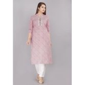 JC4U - Pink Rayon Womens Straight Kurti ( Pack of 1 ) - None