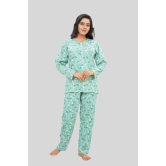 Women Full Sleeves Knit Cotton Pyjama Set-2XL