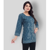 Meher Impex - Green Crepe Womens Straight Kurti - 4XL