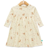 Juscubs - Off White Cotton Baby Girl Frock ( Pack of 1 ) - None