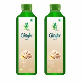 Mint Veda Natural Raw Ginger Juice | Concentrated Ginger Ale Health Drink | Sugar Free With No Added Preservatives Healthy Vegetable Juice Which Boosts Immunity and digestion, 1 Liter Pack of 2