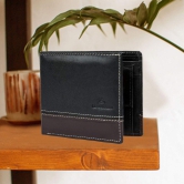 Leaderachi Genuine Leather RFID Protected Premium Oliver Black & Brown Wallet for Men(W618-BKNEW)