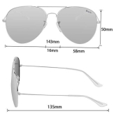 Bio-th Polarized Aviator Sunglasses for Unisex UV Protection Metal Mirror Frame