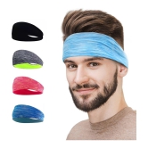 Slovic Performance Headband for Sports & Workout | Breathable, Anti-Slip, Stylish Headband for Men & Women - Blue - One Size