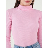 Long Sleeves Turtle Neck Cotton Fitted Top