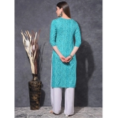 Mamoose Rayon Self Design Straight Womens Kurti - Blue ( Pack of 1 ) - None