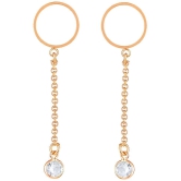 LUV FASHION Rose Gold Drop Earrings ( Pack of 1 ) - Rose Gold