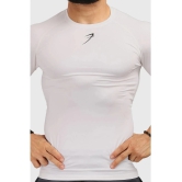 Fuaark - White Polyester Slim Fit Mens Compression T-Shirt ( Pack of 1 ) - None