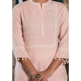 Juniper Rayon Printed Straight Womens Kurti - Peach ( Pack of 1 ) - None