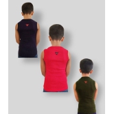 HAP Boys Multicolor Cotton Vest / Tank Top / Pack Of 3 - None