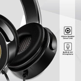 Foxin Roar 308 Wired Headphone Black-Gold