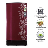 Godrej 180 L 2 Star Direct Cool With Jumbo Vegetable Tray Single Door Refrigerator (RD EDGE 205B WRF DR WN, Drenim Wine)