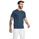 Octave Men Self  Design Round Neck  Pure Cotton T-Shirt