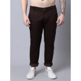 Rodamo  Men Brown Slim Fit Trousers