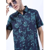 Ketch 100% Cotton Regular Fit Printed Half Sleeves Mens Casual Shirt - Blue ( Pack of 1 ) - None