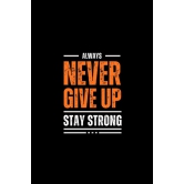 Never Give up: Classic Male V-Neck Half Sleeve T-Shirt - Available in All Sizes and Colors-Grey Melange / L